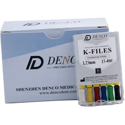فایل دستی K-FILE دنکو ۲۵ میلیمتر استیل و نیکل تیتانیوم
